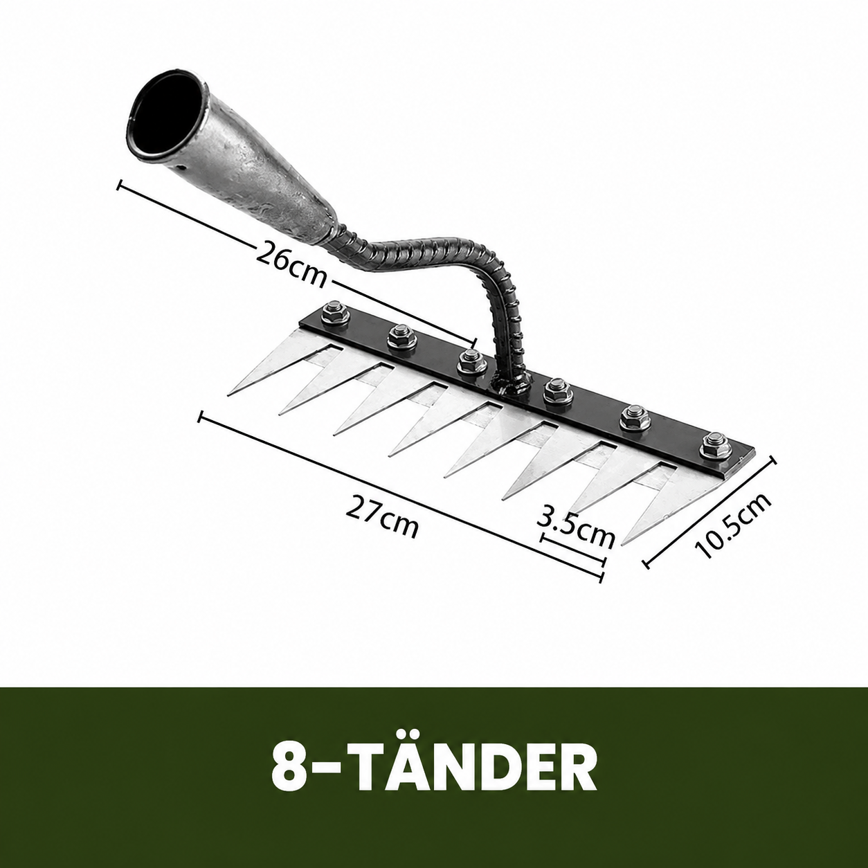 🌿 50 % RABATT NU! 🧤 Ogräsräfsa med 5/6/7/8 kolstålständer – slitstark, ergonomiskt grepp och effektiv ogräsrensning 🌱