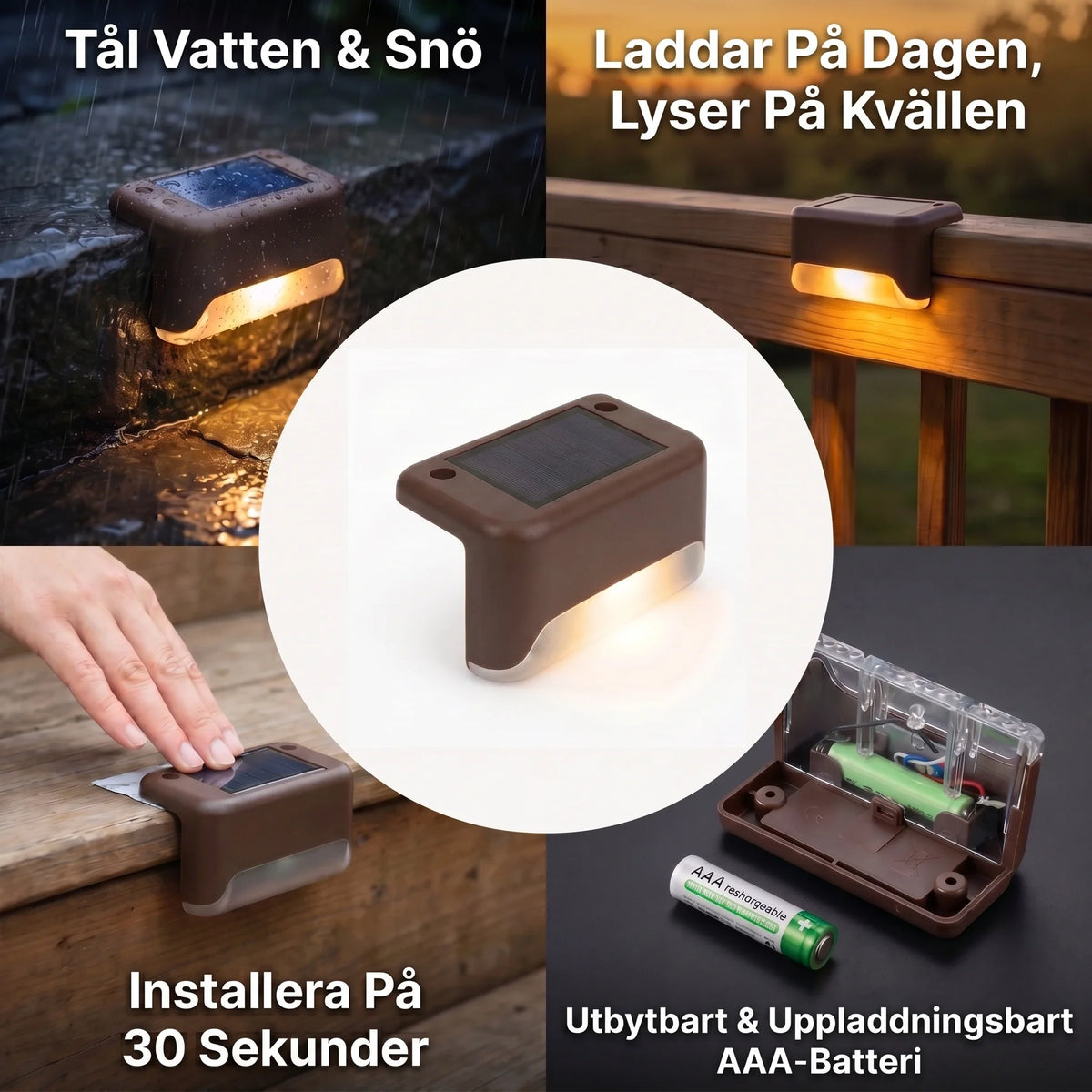 ☀️ Solcellsdriven Utomhuslampa – Lys Upp Trädgården Utan El 💡🌿