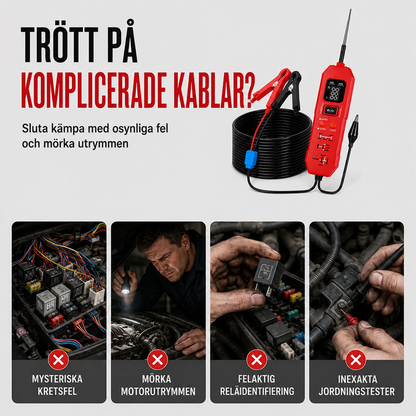DW833 Digital bilkretsprovare med display
