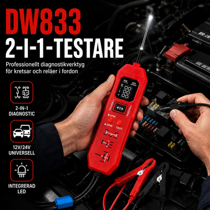 DW833 Digital bilkretsprovare med display