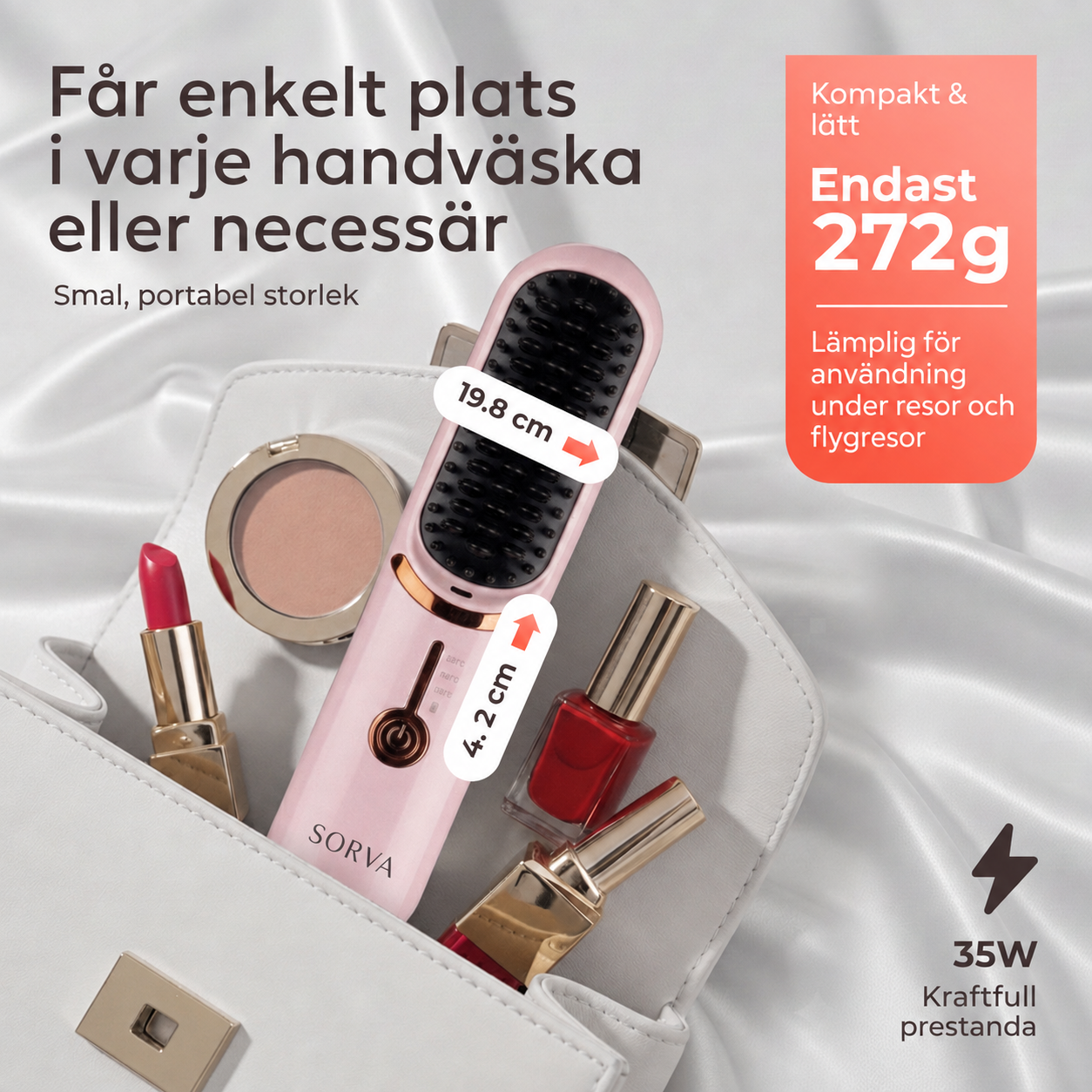 Sorva FineHeat 3™ | Sladdlös stylingborste