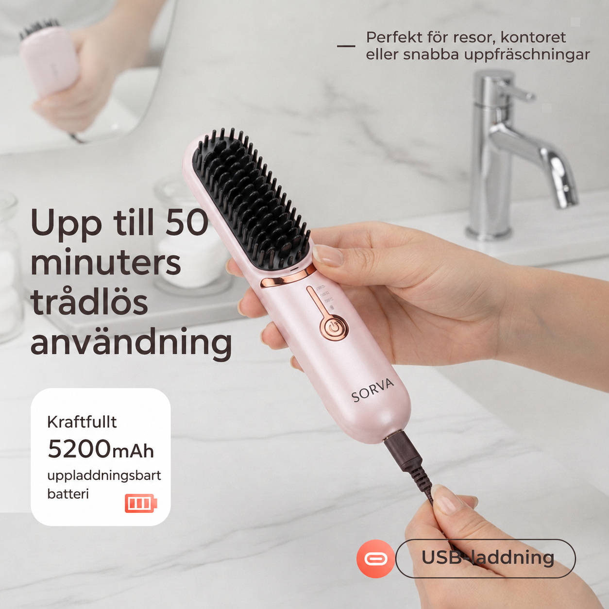 Sorva FineHeat 3™ | Sladdlös stylingborste
