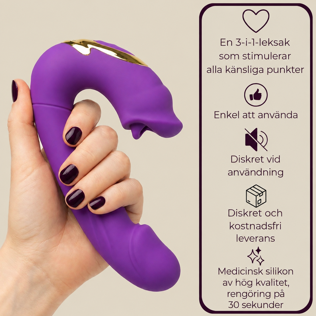 Sorva Veluna™ | 3-i-1 stimulering