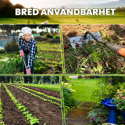 🌿 50 % RABATT NU! 🧤 Ogräsräfsa med 5/6/7/8 kolstålständer – slitstark, ergonomiskt grepp och effektiv ogräsrensning 🌱