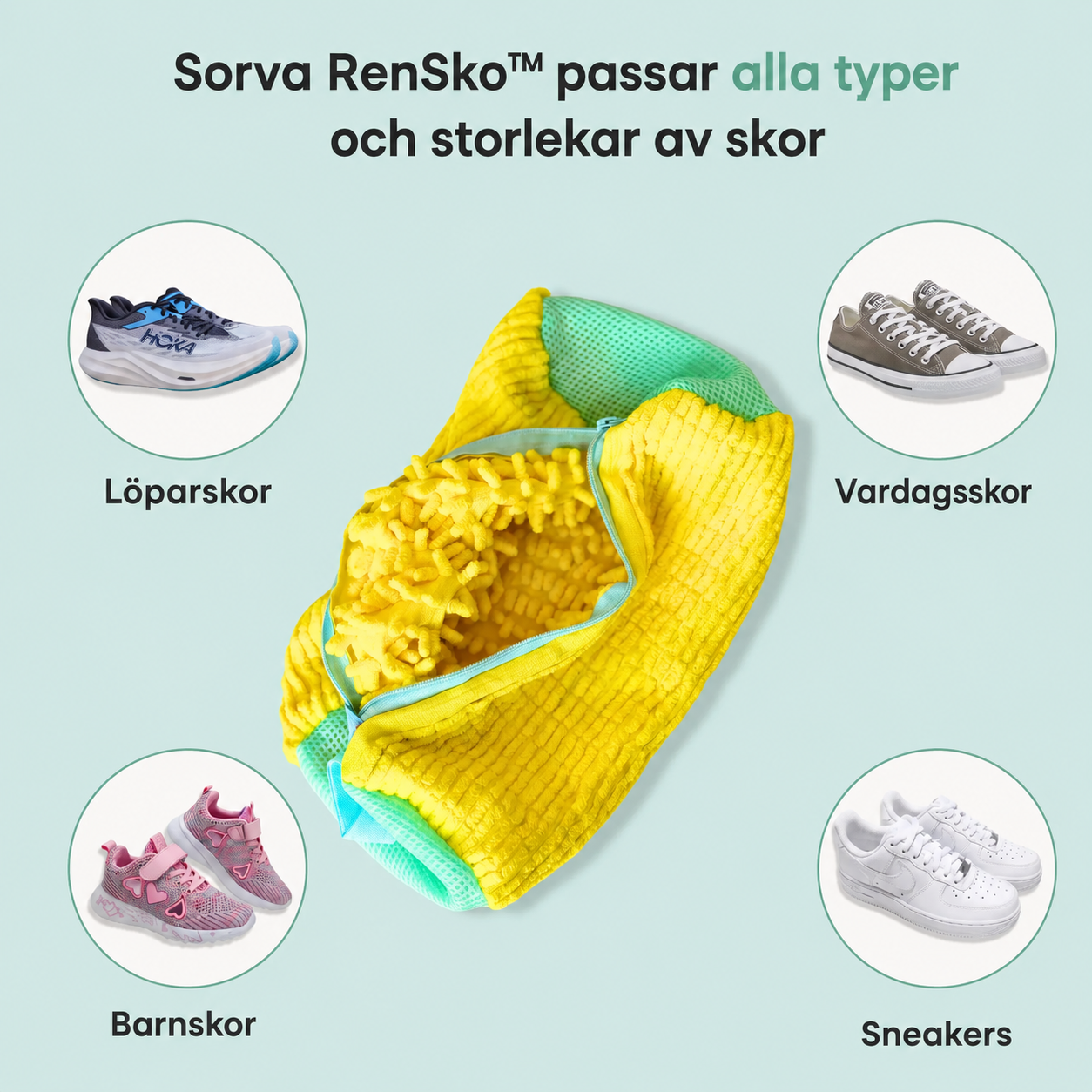 Sorva RenSko™ | Skotvättspåse för tvättmaskinen