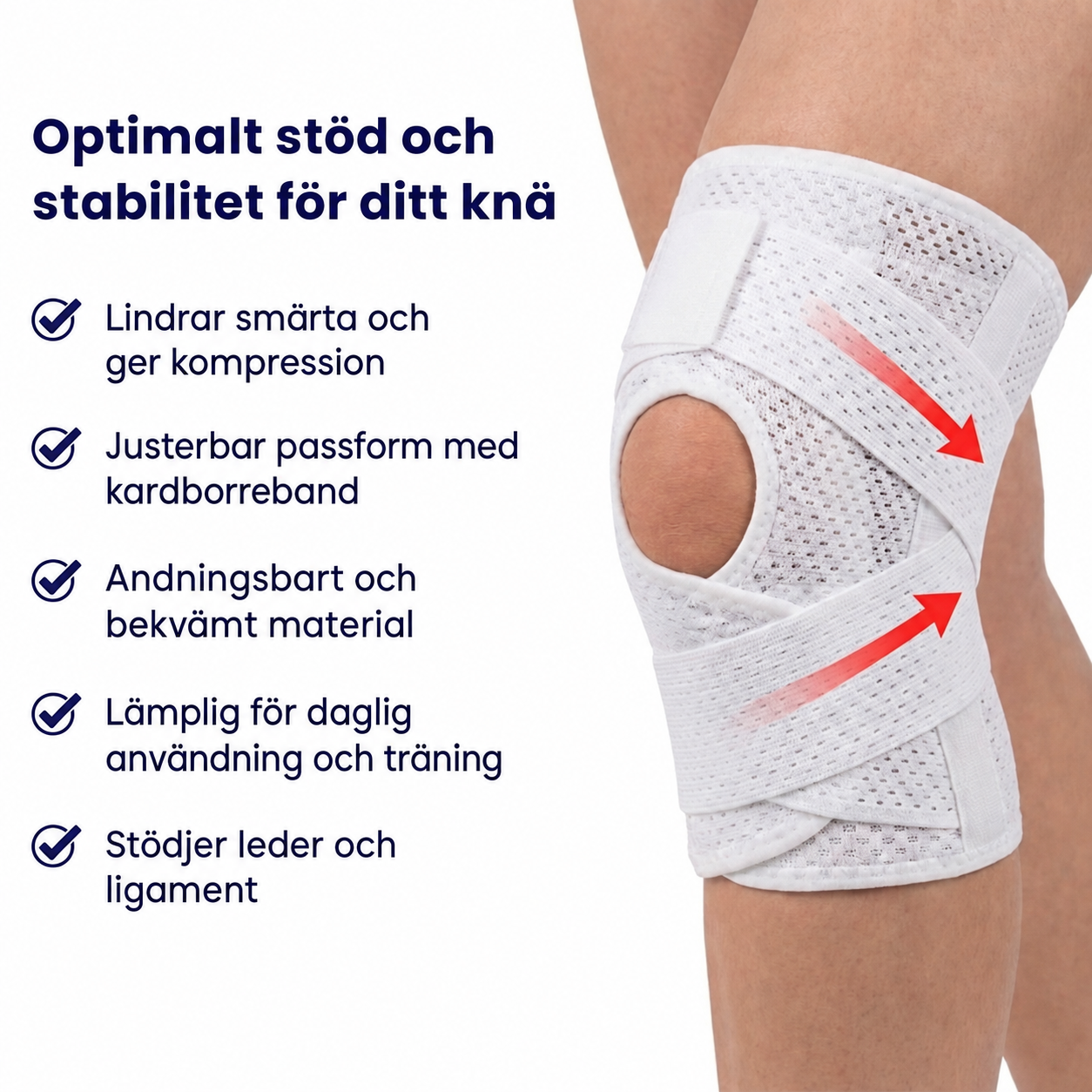 Stötta™ | Justerbart knästöd för stabilare rörelser