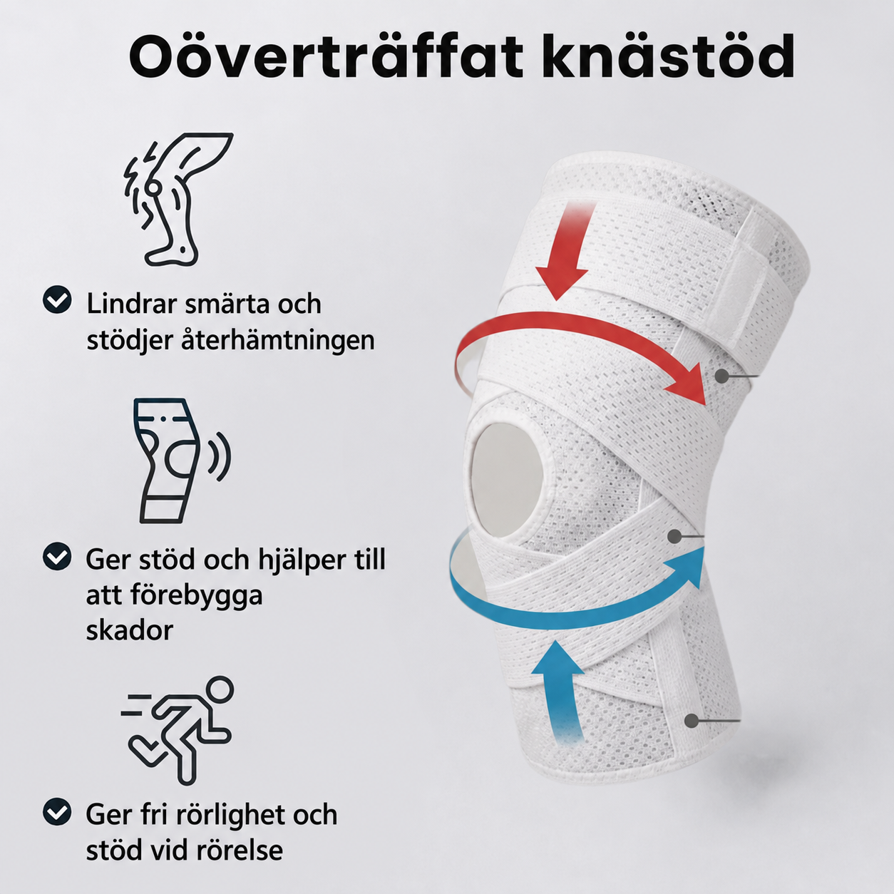 Stötta™ | Justerbart knästöd för stabilare rörelser