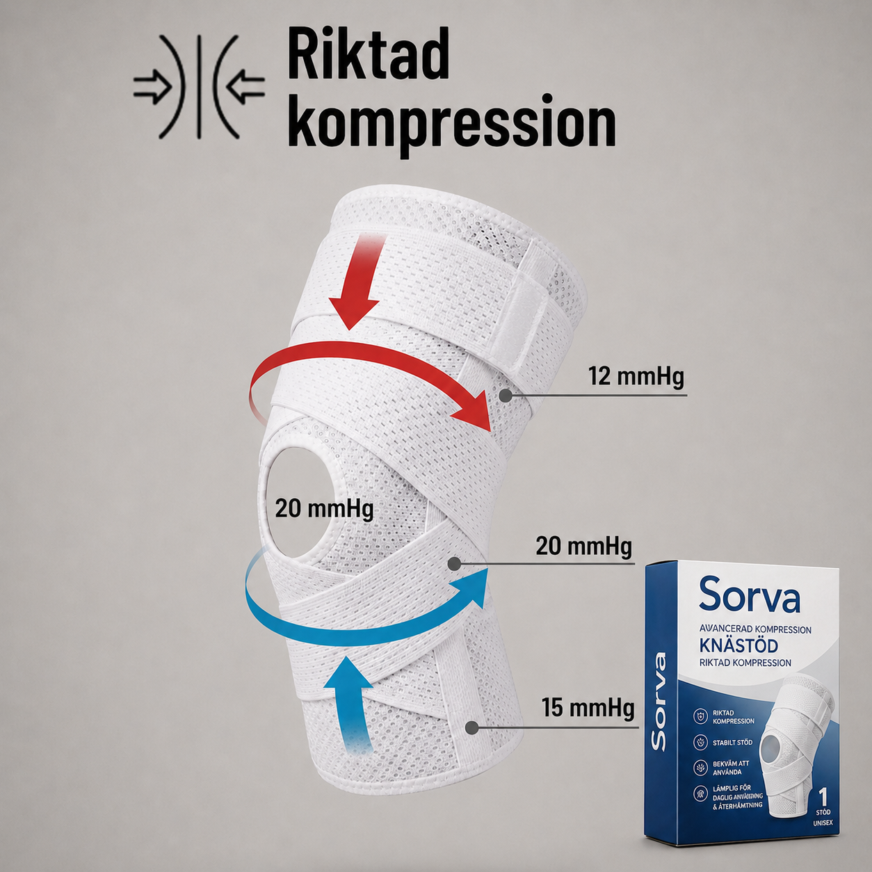 Stötta™ | Justerbart knästöd för stabilare rörelser