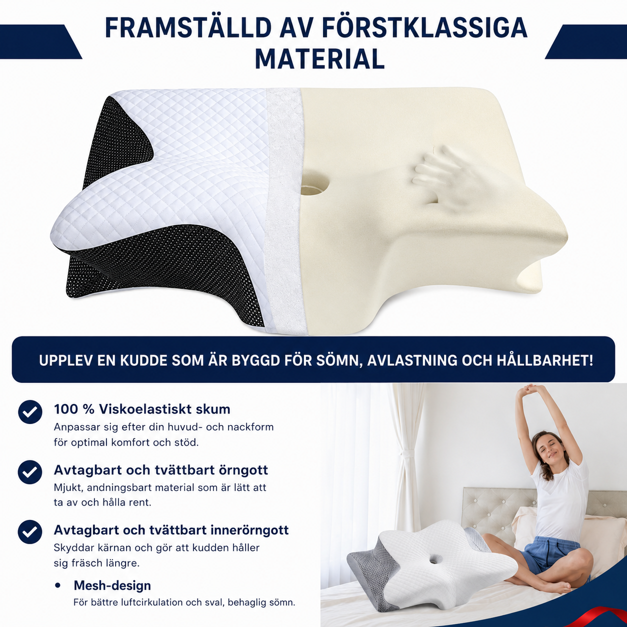 Sorva Nackkudde för bekväm sömn