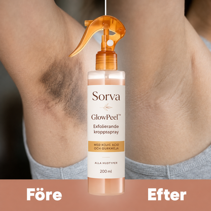 Sorva GlowPeel™ | Exfolierande kroppsspray för mjukare och jämnare hud
