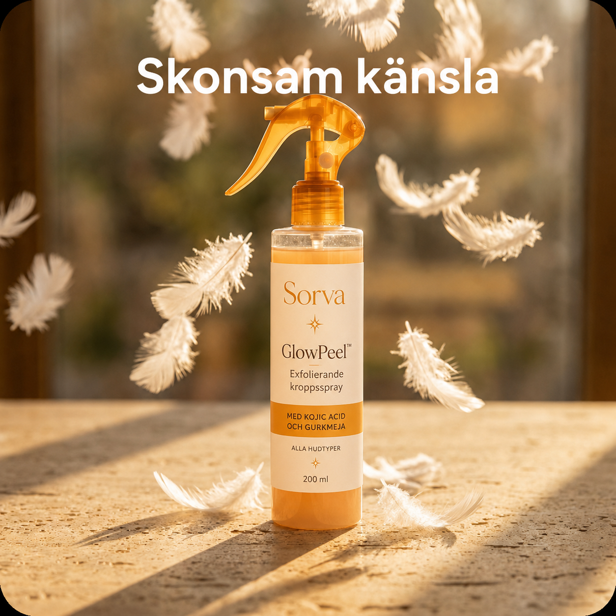 Sorva GlowPeel™ | Exfolierande kroppsspray för mjukare och jämnare hud