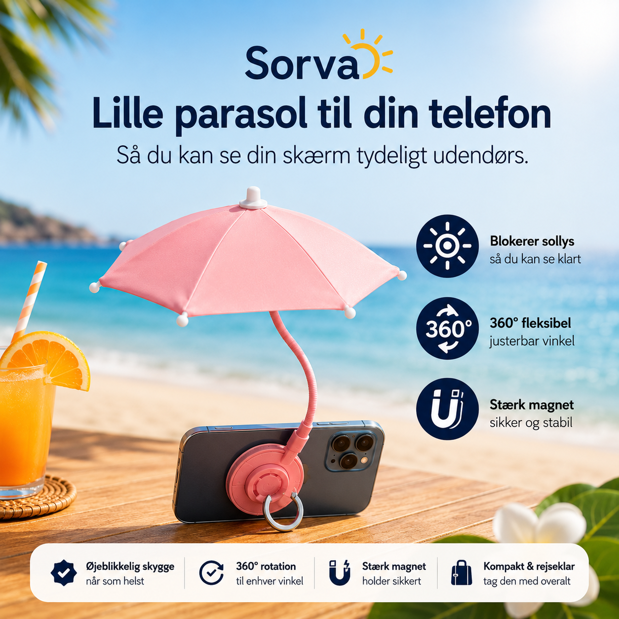 ☀️ Sorva ViewShade™ – Justerbart skärmparasoll mot blänk