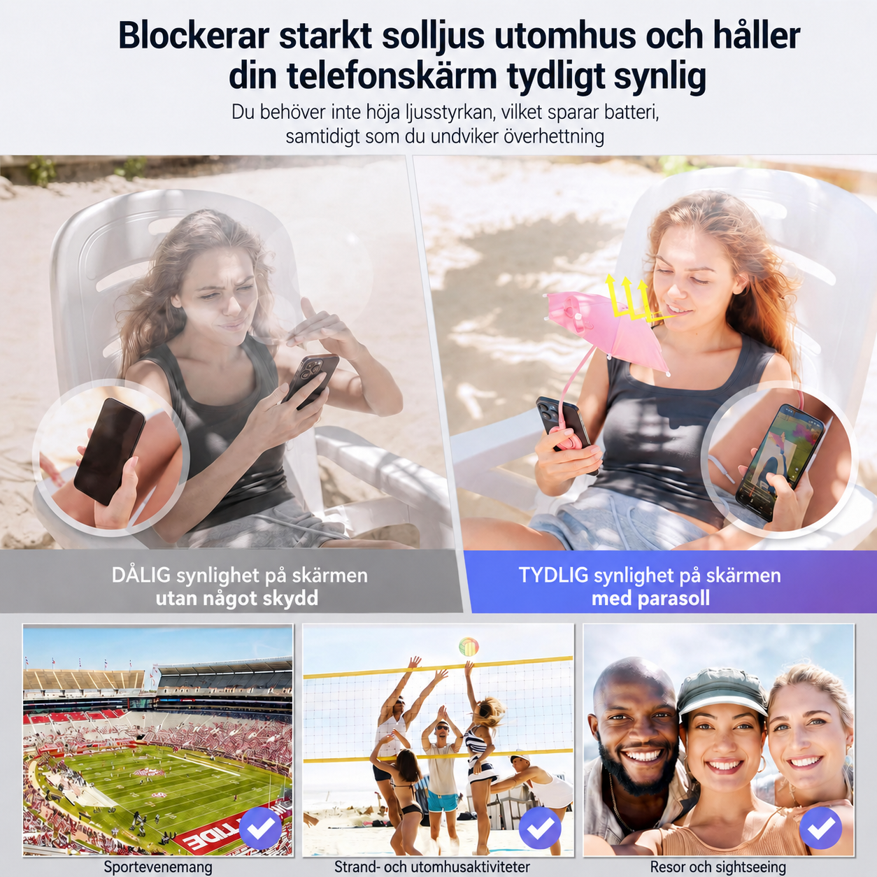 ☀️ Sorva ViewShade™ – Justerbart skärmparasoll mot blänk