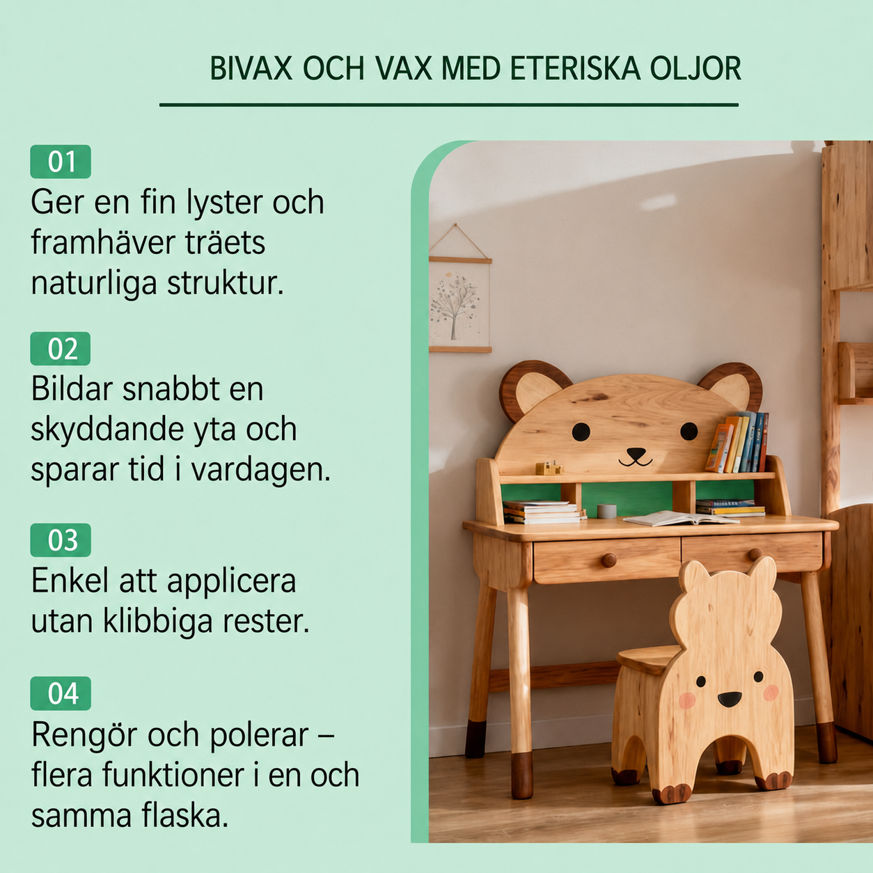 Sorva Träglans™ Bivaxspray för trä