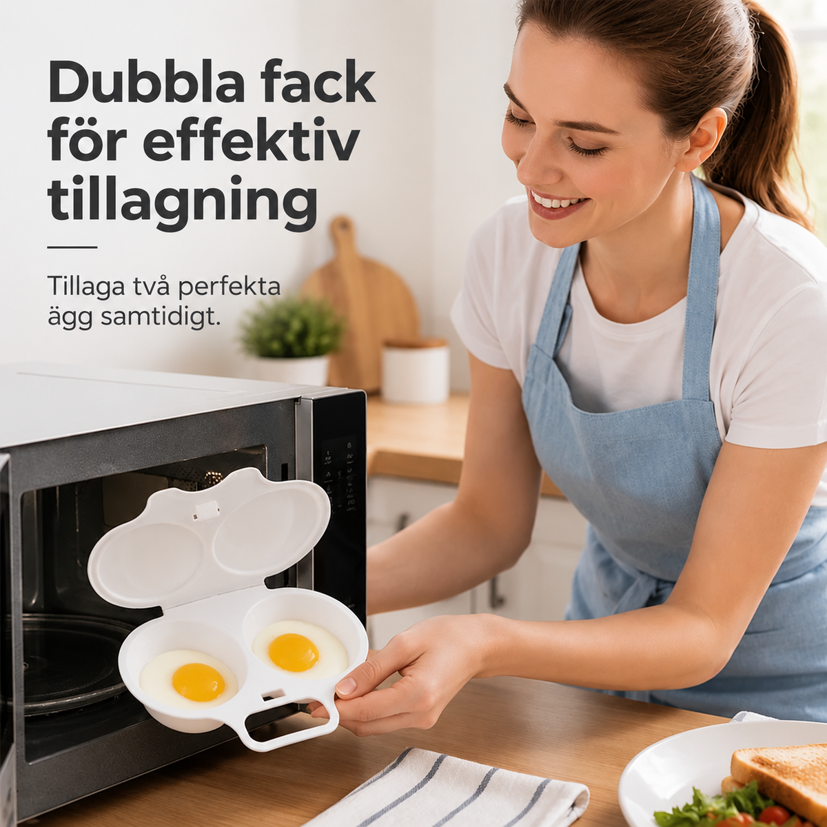 🥳 2026 HET REA 🥳💞 50K+ SÅLDA! 🥚🎁 Mikrovågsugn Äggkokare – 50% RABATT