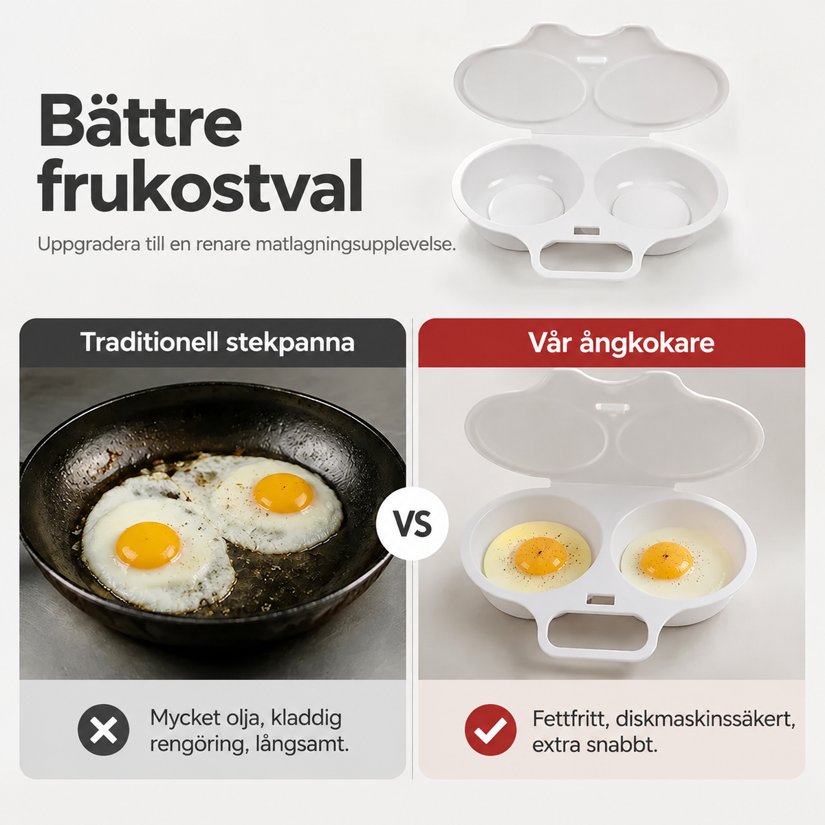 🥳 2026 HET REA 🥳💞 50K+ SÅLDA! 🥚🎁 Mikrovågsugn Äggkokare – 50% RABATT