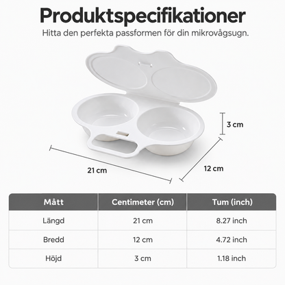 🥳 2026 HET REA 🥳💞 50K+ SÅLDA! 🥚🎁 Mikrovågsugn Äggkokare – 50% RABATT