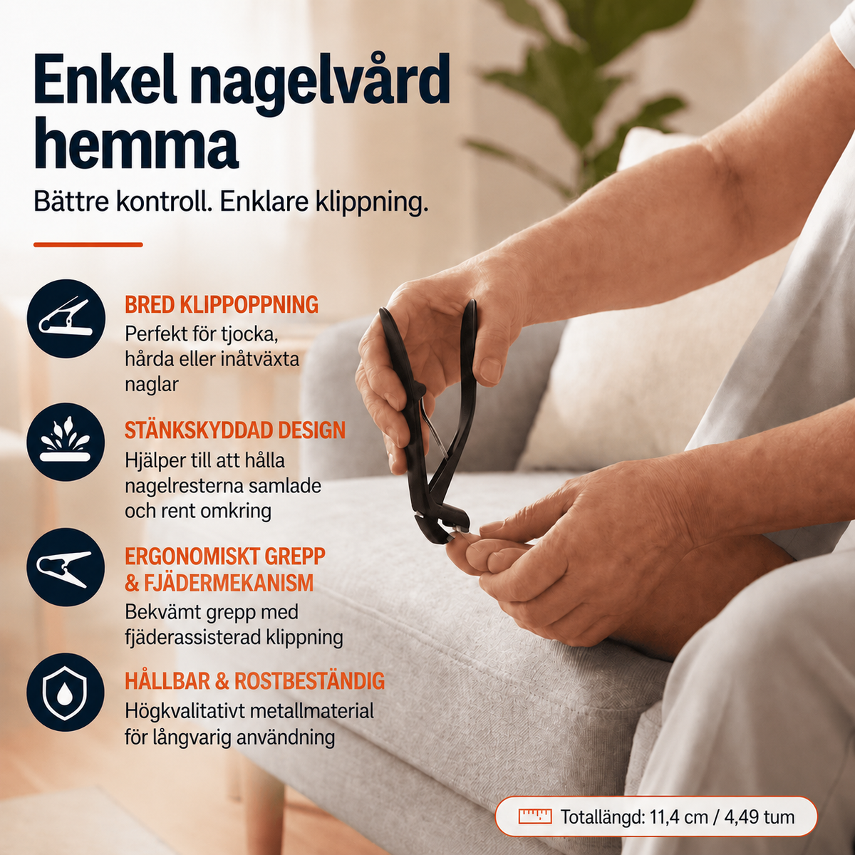 ✂️ NagelPro™ – Enkel & exakt klippning av tjocka tånaglar 👣