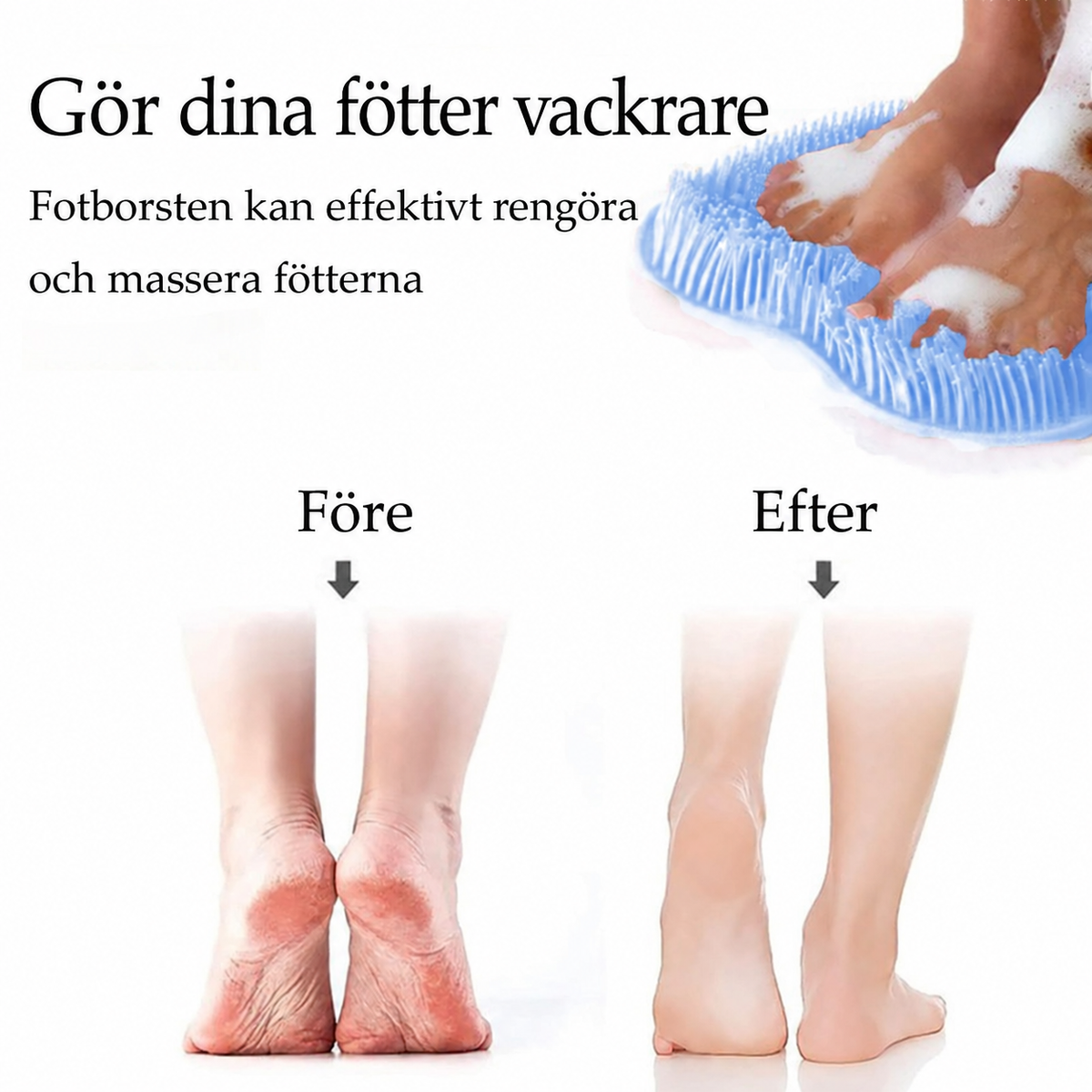 Sorva FotSpa™ – Handsfree fotmatta för rengöring & massage