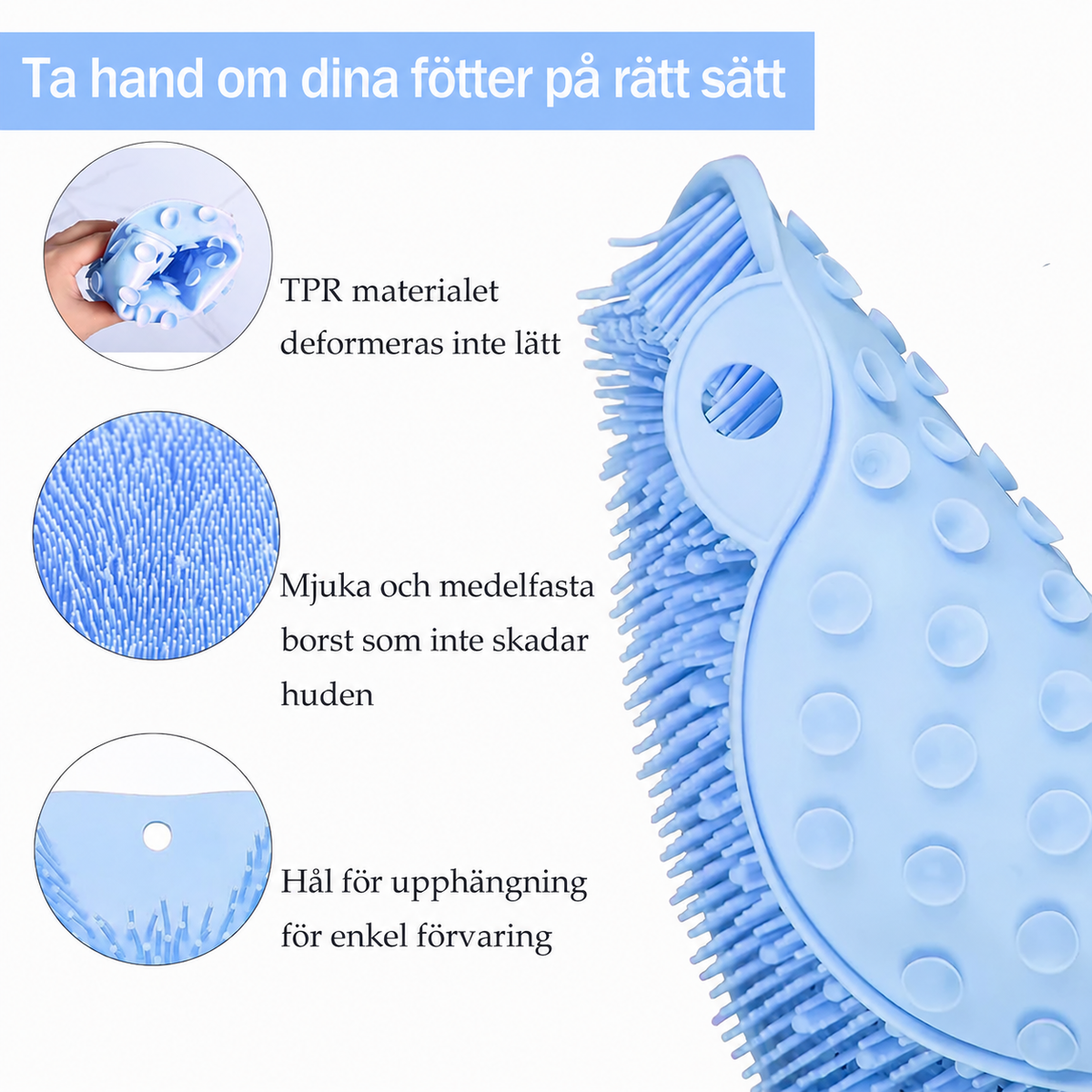 Sorva FotSpa™ – Handsfree fotmatta för rengöring & massage