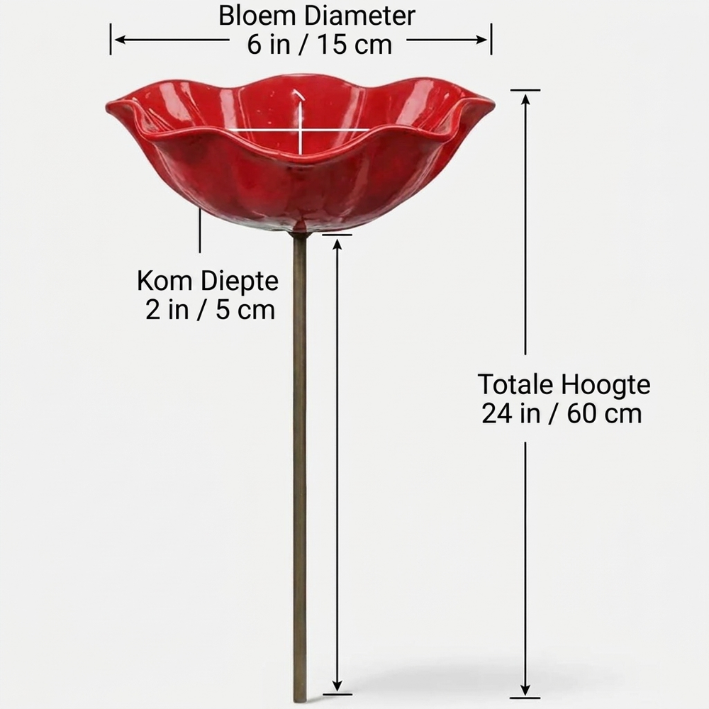 FlowerBath™ | Bloemvormige drinkbak voor vogels, vlinders en bijen
