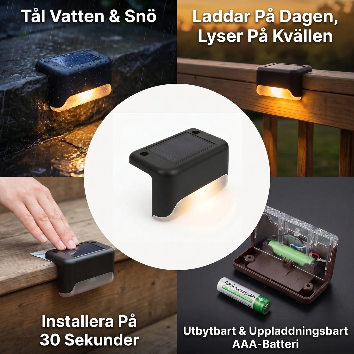 ☀️ Solcellsdriven Utomhuslampa – Lys Upp Trädgården Utan El 💡🌿