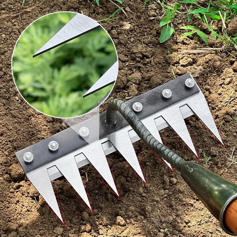 🌿 50 % RABATT NU! 🧤 Ogräsräfsa med 5/6/7/8 kolstålständer – slitstark, ergonomiskt grepp och effektiv ogräsrensning 🌱