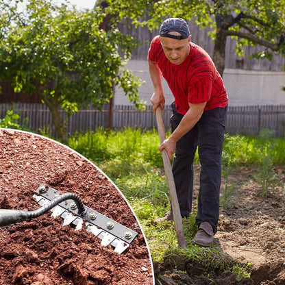 🌿 50 % RABATT NU! 🧤 Ogräsräfsa med 5/6/7/8 kolstålständer – slitstark, ergonomiskt grepp och effektiv ogräsrensning 🌱
