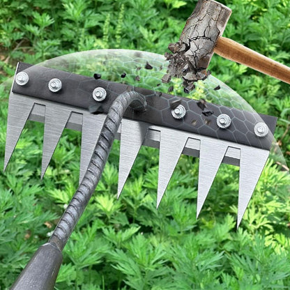 🌿 50 % RABATT NU! 🧤 Ogräsräfsa med 5/6/7/8 kolstålständer – slitstark, ergonomiskt grepp och effektiv ogräsrensning 🌱