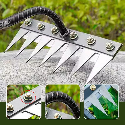 🌿 50 % RABATT NU! 🧤 Ogräsräfsa med 5/6/7/8 kolstålständer – slitstark, ergonomiskt grepp och effektiv ogräsrensning 🌱