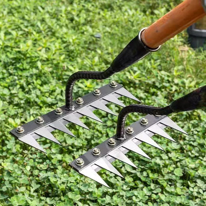🌿 50 % RABATT NU! 🧤 Ogräsräfsa med 5/6/7/8 kolstålständer – slitstark, ergonomiskt grepp och effektiv ogräsrensning 🌱